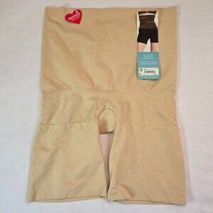 ASSETS by SPANX High-Waist Mid-Thigh Short -Thigh & Tummy Control  Sz: 1X Nude